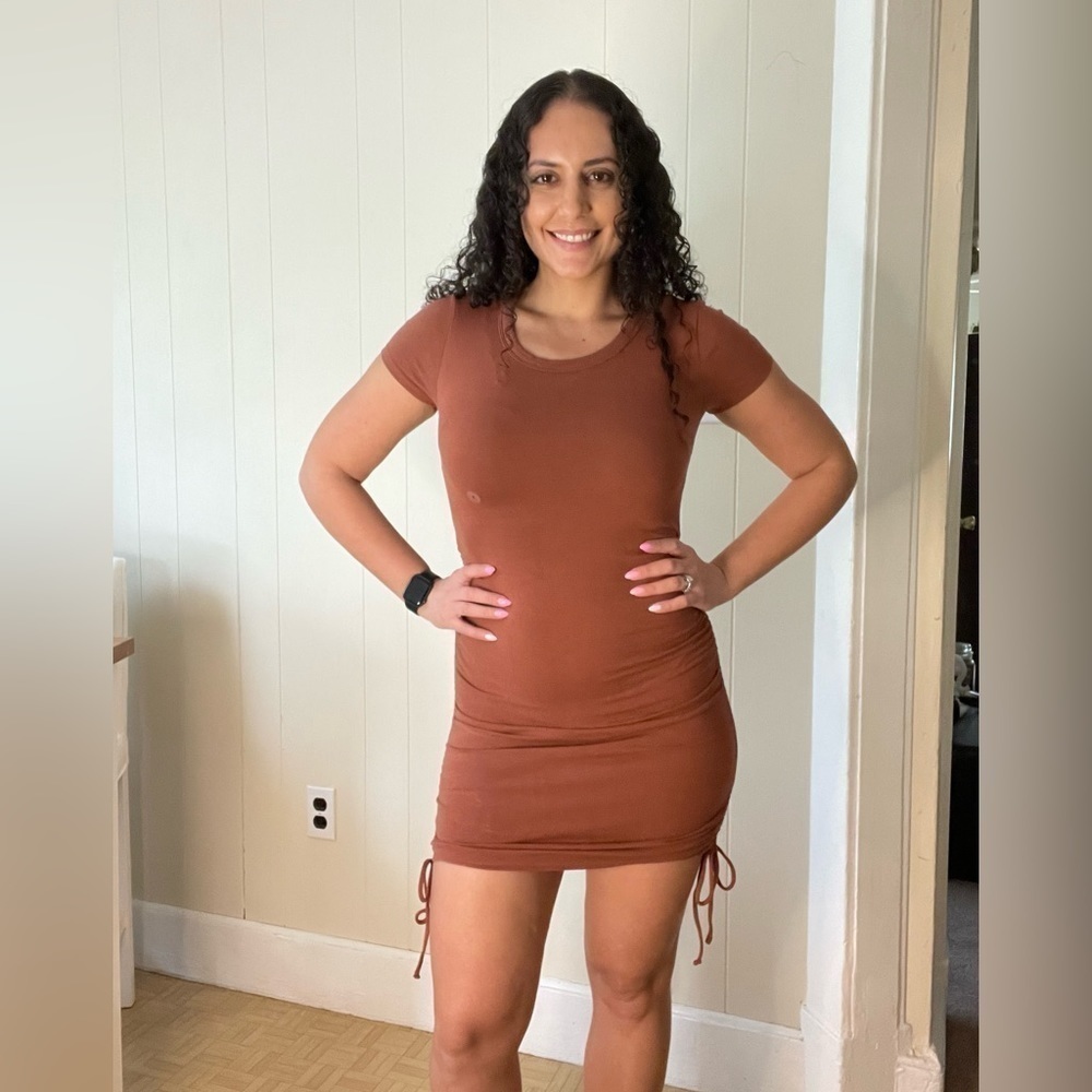 Aeropostale Brown/ burnt orange Mini Bodycon Dress Size‎ Small NWT